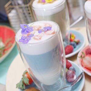 Blue Chai latte