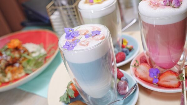 Blue Chai latte