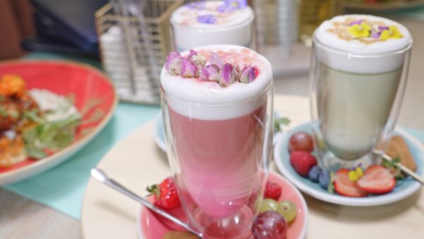 Różane latte